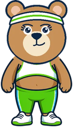 Bea the bear on day one, a soft teddy